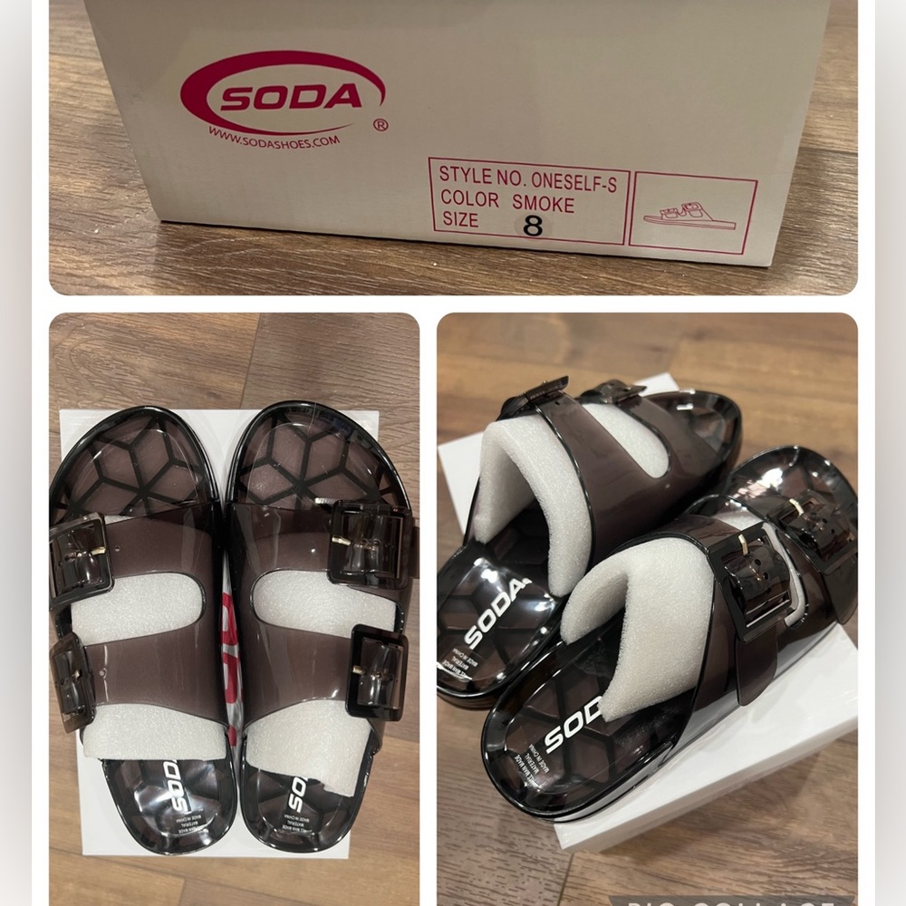 Women’s sandals, size 8, color Smoke🤎🖤